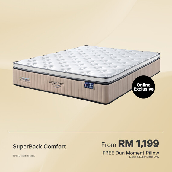 [Online Exclusive] Orthorest SuperBack Comfort Mattress